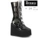 demonia �f���j�A ����u�[�c �~�h���u�[�c 14cm �q�[�� �E�F�b�W�\�[�� �X���[�N �� �u���b�N �O���[ �N���A ������ �V�[�X���[ TPU �n�[�g SWING-230C ���