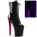 Pleaser �v���[�U�[ �V���[�g�u�[�c ���� 20cm �q�[�� �� �u���b�N �z�b�g�s���N �l�I���s���N �G�i���� ���[�X�A�b�v �傫���T�C�Y ���f�B�[�X �����Y ���