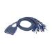 ATEN ATEN KVM переключатель 4 порт |USB| кабель в одном корпусе CS64US