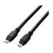 �G���R�� USB Type-C to C�P�[�u�� USB10Gbps 100W�Ή� �X�^���_�[�h 1�D5m �u���b�N �u���b�N MPA-CC1G15BK