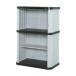  Iris o-yama Mini запирающийся шкафчик ML-1400V черный | серый 520 x 900 x 1350 mm ML1400VBG