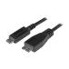 ���@�l��p�i��STARTEC.COM�� USB-C�P�[�u��/USB3.2Gen2/10Gbps/Type-C-Micro-B/�^�C�vC�}�C�N��B �u���b�N ����500mm�~��15mm�~����12mm USB31CUB50CM   1�{