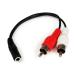 STARTEC.COM фирма аудио кабель /3 высшее стерео Mini - 2x RCA/15cm/ женский * мужской MUFMRCA
