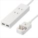 ���U�� �C�O�p�}���`�ϊ��^�b�v2��USB2�|�[�g �z���C�g ��W45mm�~H158mm�~D23mm HPM6AC2USB2WH