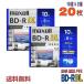 maxell(mak cell ) BD-R DL видеозапись для 50GB( одна сторона 2 слой ) 1-6 скоростей широкий белый этикетка 20 листов (10 листов ×2 шт ) тонкий кейс (BRV50WPG.10S 2 шт. комплект )