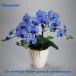  photocatalyst . butterfly orchid artificial flower interior small wheel 2 ps . blue blue color . festival gift souvenir birthday presentation new building opening flower fake green air cleaning 