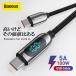 iPhone 15 �Ή� Baseus USB-C to USB-C PD 100W 20V/5A �������[�d �P�[�u�� MacBook Pro Air iPad Pro 1.2m/2m �����i�� Surface Pro ThinkPad