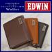 EDWIN(エドウィン) 本革風 二つ折りラウンドファスナー財布 小銭入れ付き 0510443 キャメル色 チョコ色 ブラック色