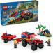  Lego LEGO City 4WD пожарная машина . Rescue лодка 60412 игрушка игрушка день рождения Рождество подарок блок интеллектуальное развитие транспортное средство машина миникар 