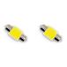 T10�~31mm LED �ʔ��� COB ���[�������v �z���C�g/�� 2�Z�b�g ����