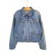  Kids б/у одежда 70s Wrangler левый тканый голубой Denim Tracker жакет G Jean 7 лет ранг б/у одежда 
