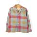  Kids б/у одежда 50s Pennleigh блок проверка принт свет фланель хлопок . воротник box рубашка фланель рубашка 10 лет ранг б/у одежда 