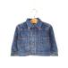  Kids б/у одежда 50s проверка фланель подкладка темно синий Denim Work жакет G Jean 2 лет ранг б/у одежда 