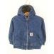  Kids б/у одежда 00s Carhartt подкладка в клетку покрывало Denim активный Parker жакет 3 лет ранг 