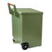 TRASH CART хаки seto craft мусорная корзина 70L наружный для большой foot педаль имеется крышка есть руль дренаж дыра долговечность garu шероховатость um мусорка 