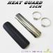  bike heat guard muffler guard total length 230mm band installation size 40~65mm [ silver * black selection ][ mail service ]