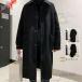  turn-down collar coat men's Chesterfield coat long coat men's outer big Silhouette autumn winter spring clothes easy 