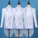  tailcoat white tuxedo for man suit . tail convention finger . person for production clothes .. sama stage costume karaoke . group clothes equipment costume play clothes Christmas fancy dress 