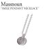 マスノウン ネックレス Massnoun SMILE PENDANT NECKLACE スマイル ペンダント ネックレス SILVER シルバー 韓国アクセサリー MUOAJ002-SV ACC