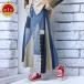  Denim юбка длинный asimeto Lee лоскутное шитье гонки переключатель юбка женский весна лето весна лето модный шт .. режим натуральный повреждение необычность материалы 