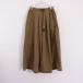  Gramicci GRAMICCI* нейлон flare pants *S Camel бежевый плиссировать резина webbing ремень юбка-брюки брюки (2-2609-25)[10J62]