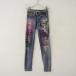  Hysteric Glamour HYSTERIC GLAMOUR* транскрипция девушка заклепки Denim принт леггинсы *F хлопок . брюки стрейч (27-2303-165)[71D32]