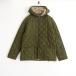  Lavenham LAVENHAM * с капюшоном . стеганная куртка *38/50 с хлопком хаки перо тканый внешний верхняя одежда (jk25-2512-485)[22A62]