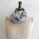 [ не использовался ]ui задний m Blanc тонн WILLIAM BRUNTON * кашемир защита горла "neck warmer" * светло-серый ребра шарф снуд (st7-2511-81)[20L52]