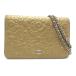 [ Ginza shop ]CHANEL Chanel turtle rear chain wallet A82336 wallet chain lambskin beige ( Gold ) DH77628
