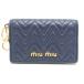 [. талант головной офис ]MIUMIU MiuMiu 5MC407 футляр для карточек кожа желтохвост eta( оттенок голубого ) женский DH83714
