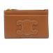 [ Гиндза магазин ]CELINE Celine Trio mf Zip карта держатель футляр для карточек машина f Brown женский DH88786