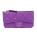 [. талант головной офис ]CHANEL Chanel f ковер men to ячейка для монет AP2570 футляр для карточек черная икра s gold лиловый серия женский DH91459