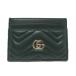 [. талант головной офис ]GUCCI Gucci GGma-monto стеганое полотно чехол для пропуска 443127 футляр для карточек кожа зеленый женский * мужской DH92060