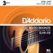3���åȥѥå� D'Addario EJ10-3D Extra Light 010-047 80/20 Bronze �����ꥪ ��������