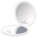  compact mirror cosmetics mirror 10 times magnifying glass folding mirror hand-mirror both sides mirror angle adjustment possible super light weight ( white )