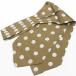  ascot tie silk 100% khaki × white dot pattern print casual series mail service possible ACTM-60