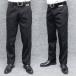  весна лето тонкий no- tuck слаксы чёрный / тень полоса омыватель bru бизнес брюки 76cm-91cm OS1316-1