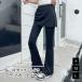  в одном корпусе юбка имеется ботинки cut брюки йога брюки прекрасный ножек брюки стрейч брюки flare pants фитнес брюки body type покрытие низ /S-M-L/EL513H6