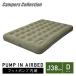  foot pump built-in air bed D 138cm double ABH-D khaki outdoor camp tent sleeping area in the vehicle . customer bed air bed compact bunk disaster prevention goods 