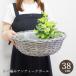  корзина плетеный античный мяч 38cm tray tray модный большой круг дисплей миска жестяная пластина садоводство 