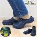  immediately shipping garden shoes navy 24~24.5cm sabot sandals slip-on shoes lady's ....