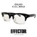 EFFECTOR эффектор DUO/ Duo Col.BK2 чёрный × прозрачный очки оригинал модель we Lynn тонн модель внутренний стандартный товар магазин 