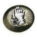  серебряный Conti . кнопка серебряный 925 silver925 Play рука s0010