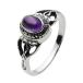 аметист серебряное кольцо кольцо женский Open Heart фиолетовый камень маленький . тонкий зодиакальный камень серебряный 925 кольцо .. модный серебряный аксессуары fr0127