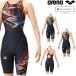 Arena ARENA.. купальный костюм женский WA одобрение AQUA RACING ECO AQUA STRIPE-D рейсинг One-piece леггинсы открытый задний половина нога AS6SRC74L