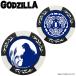  Godzilla chip маркер (габарит) белый MK0421 бесплатная доставка GODZILLA Golf маркер (габарит) герой подарок подарок конкурсный приз восток . спецэффекты HTC Golf Hokushin ..