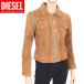  diesel (DIESEL) lady's rider's jacket brown group leather using studs decoration ( size /XS/S)*al0002