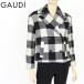 ga ude .(GAUDI) женский пальто оттенок черного Buffalo проверка котороткое пальто ( размер /38/40)*wg0007