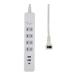 ELPA Elpa разветвитель AC4 выход USB-A×2 PD соответствует USB-C×1 2m. защита WLS-4322SUC W(2569612)