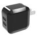 GREEN HOUSE зеленый house USB-AC зарядное устройство Smart IC установка внезапный скорость зарядка 2.4A USB Type-A2 порт черный GH-ACU2H-BK(2567163)